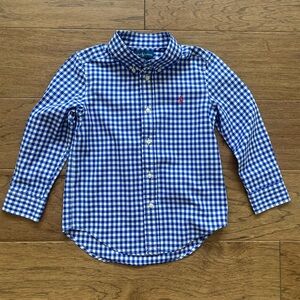 Polo by Ralph Lauren Kids Checkered Blue and White Shirt